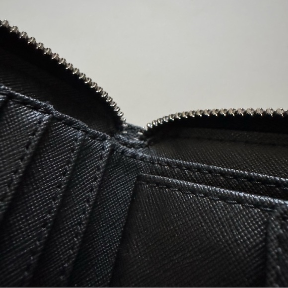 Michael Kors Black Logo Zip Around Leather Wallet - Picture 9 of 12